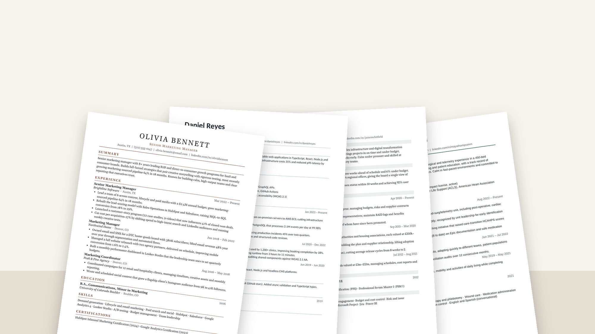 ATS Resume Kit: 4 Resume + Cover Letter Templates (Word & Docs)