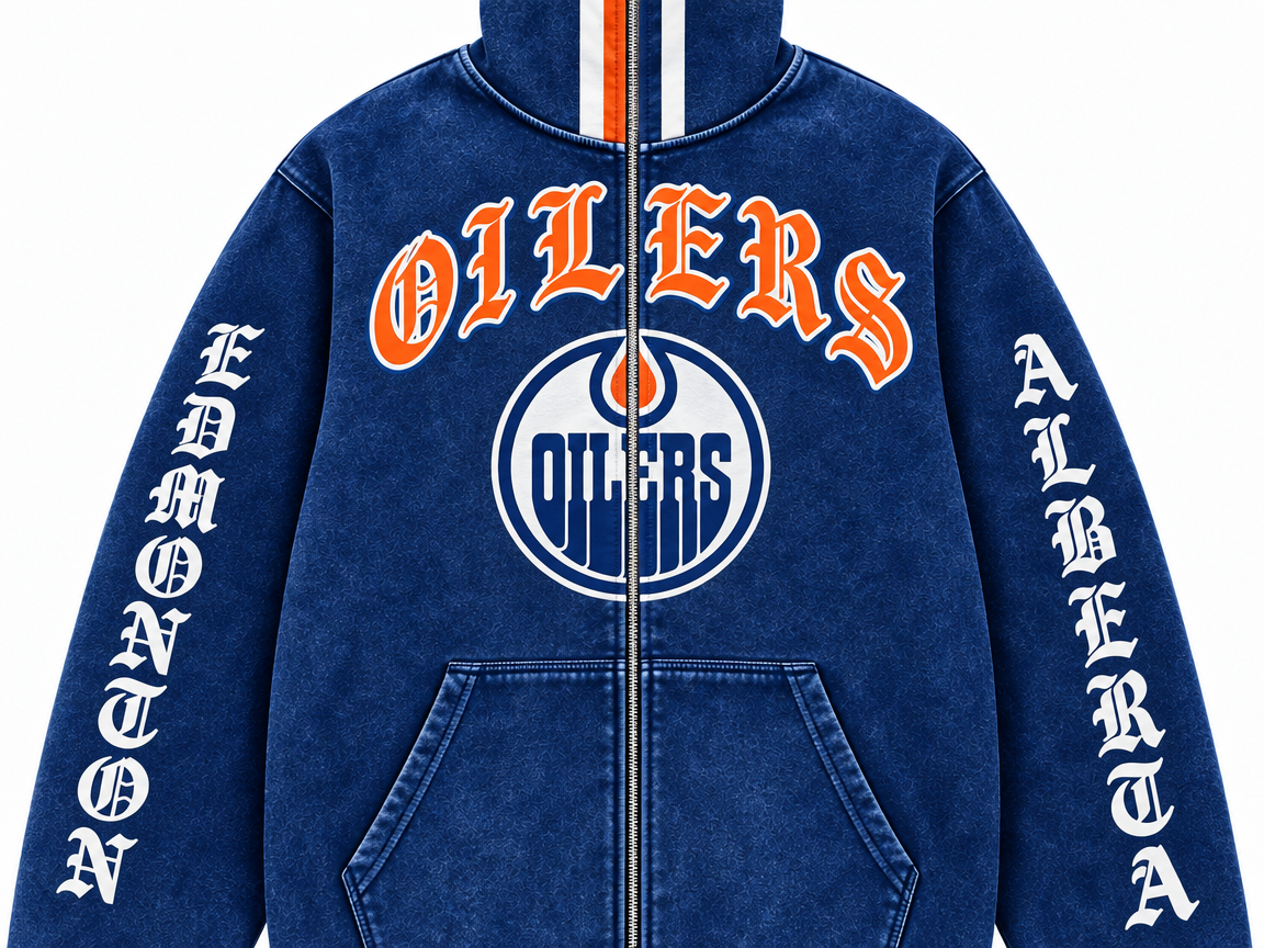 Oilers Vintage Helmet Hoodie