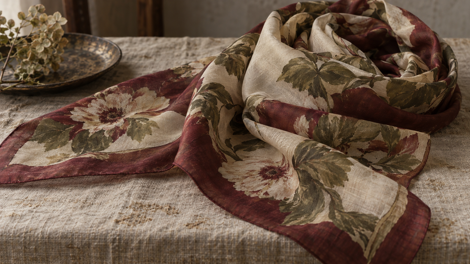 Painted Silk Scarf