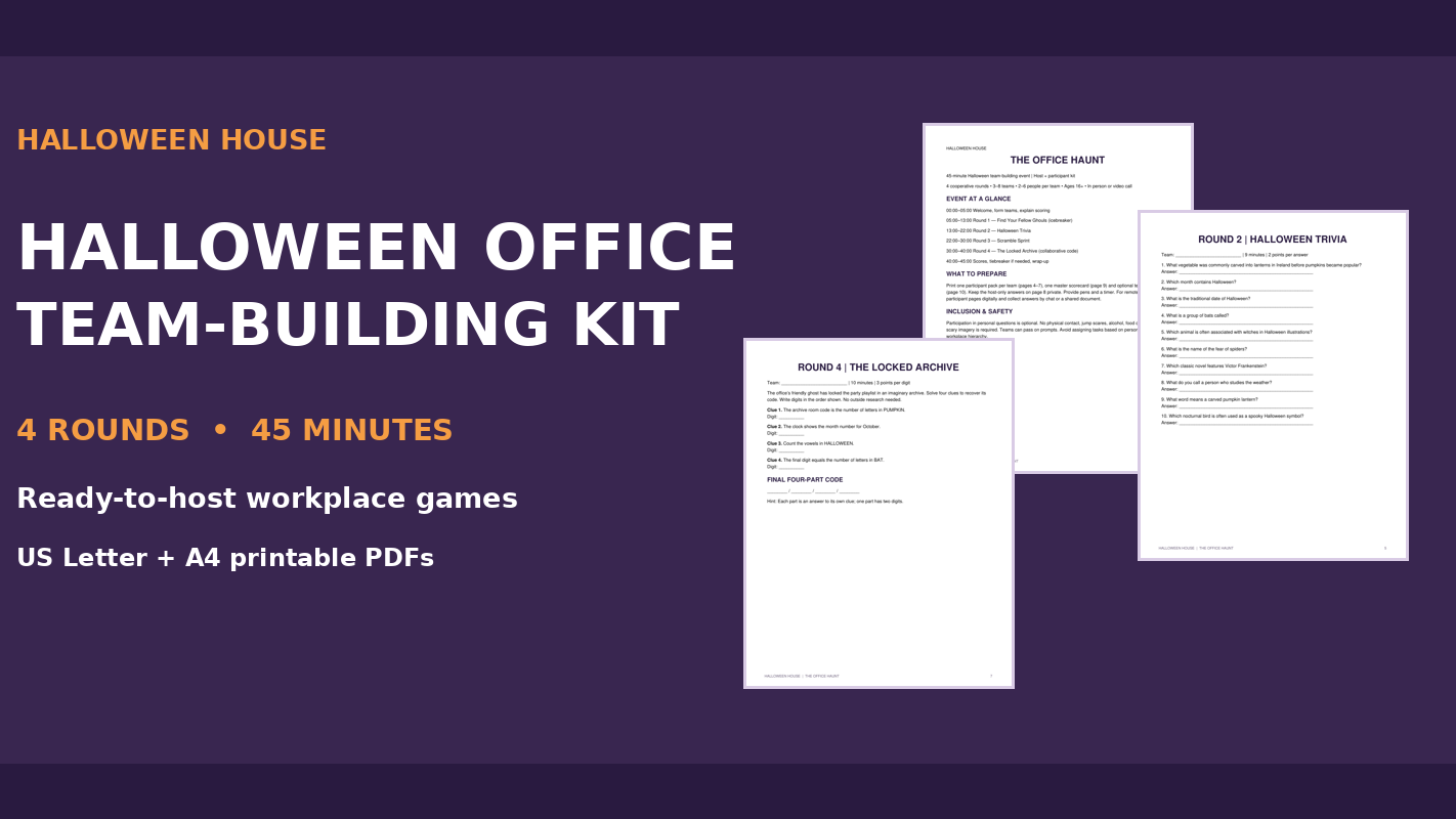 Halloween Office Team-Building Kit
