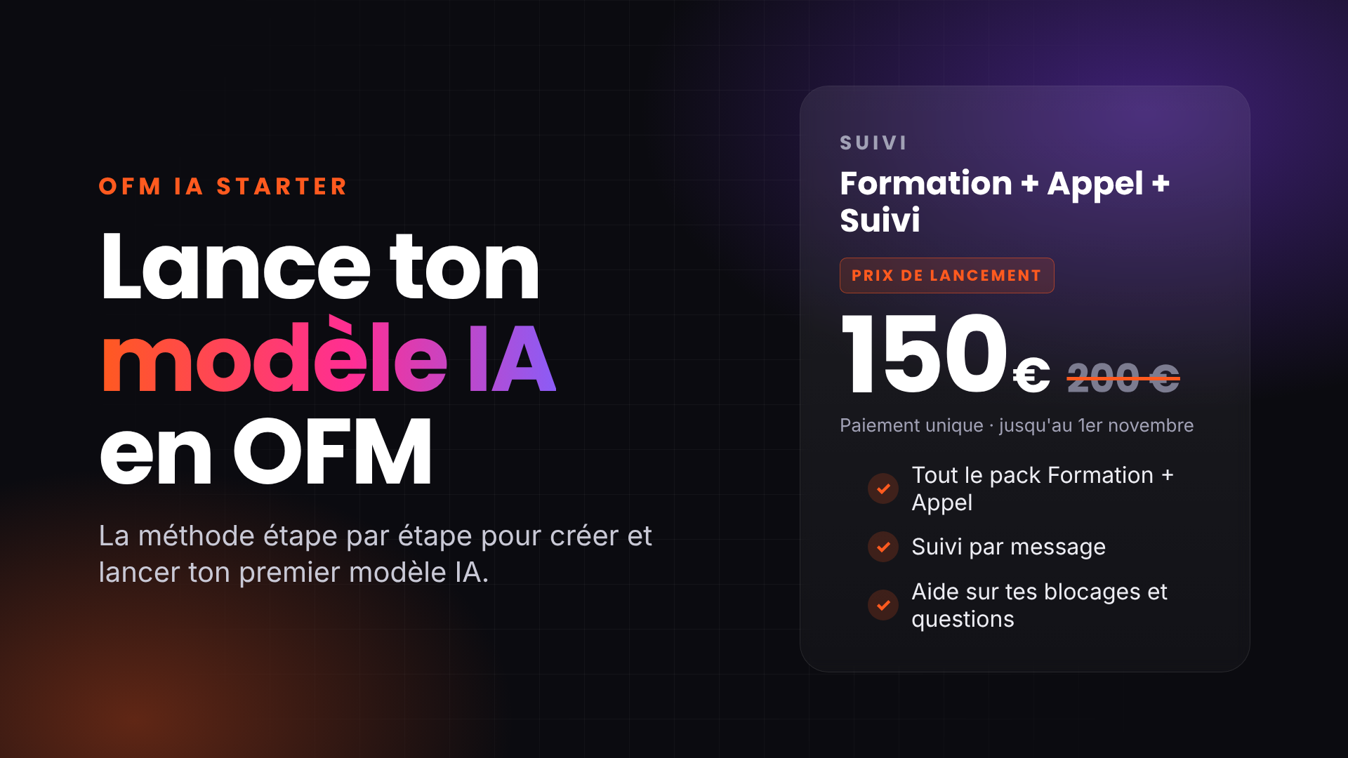 OFM IA Starter – Suivi