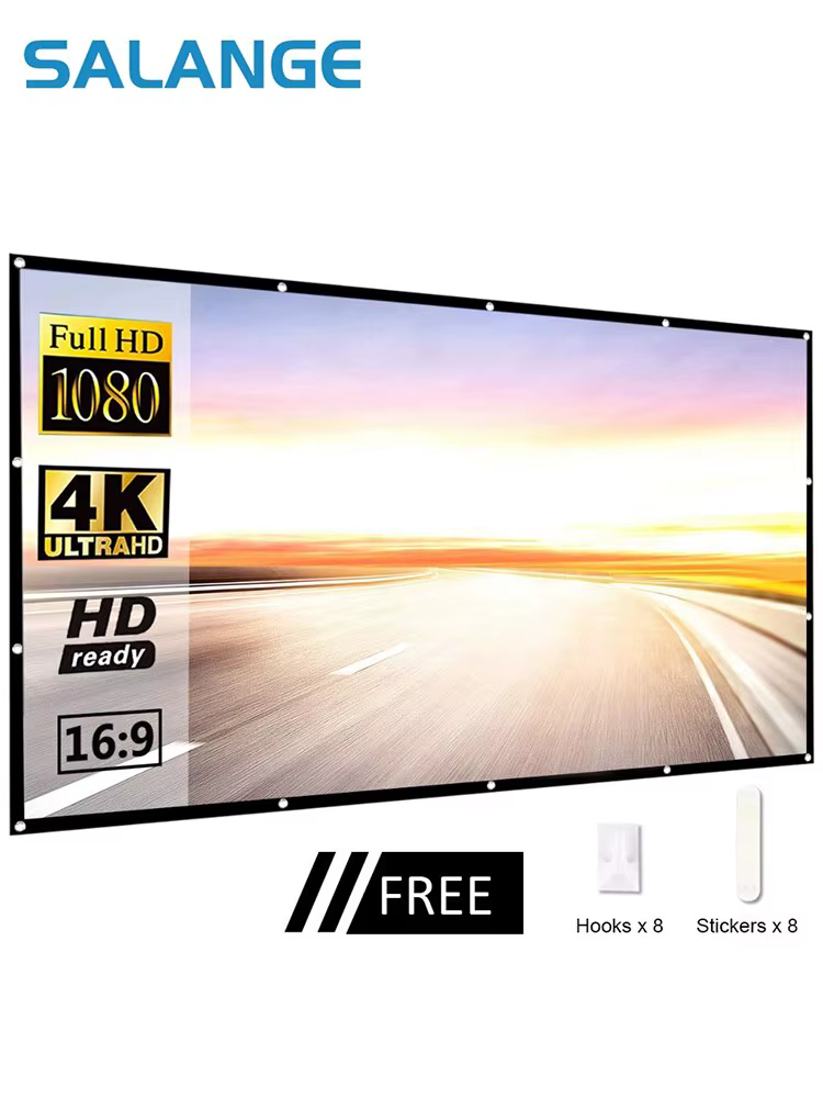Salange Projector Screen Portable 100 120 150 Inch