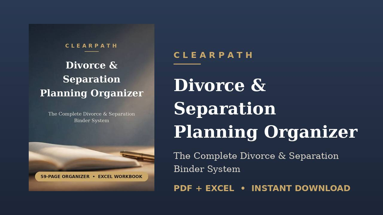 Divorce & Separation Planning Organizer