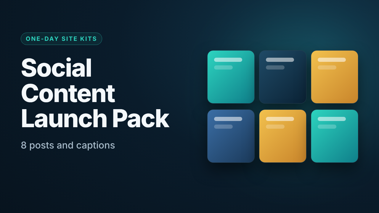Social Content Launch Pack