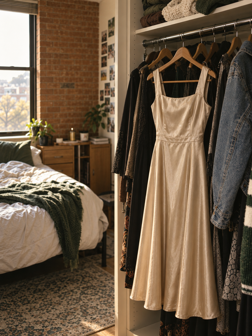 Champagne Midi Dress