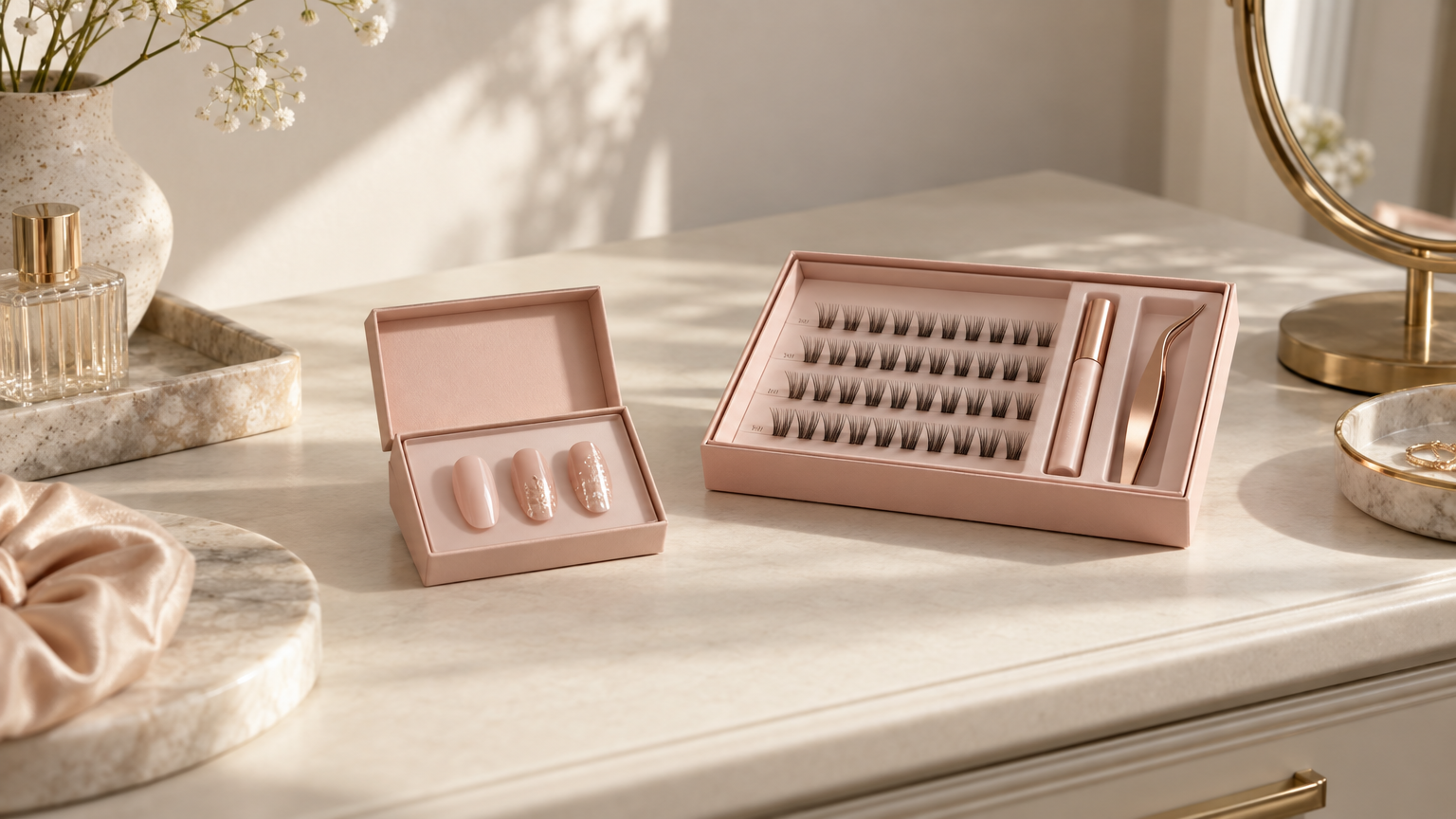 Nails & Lashes Glam Set