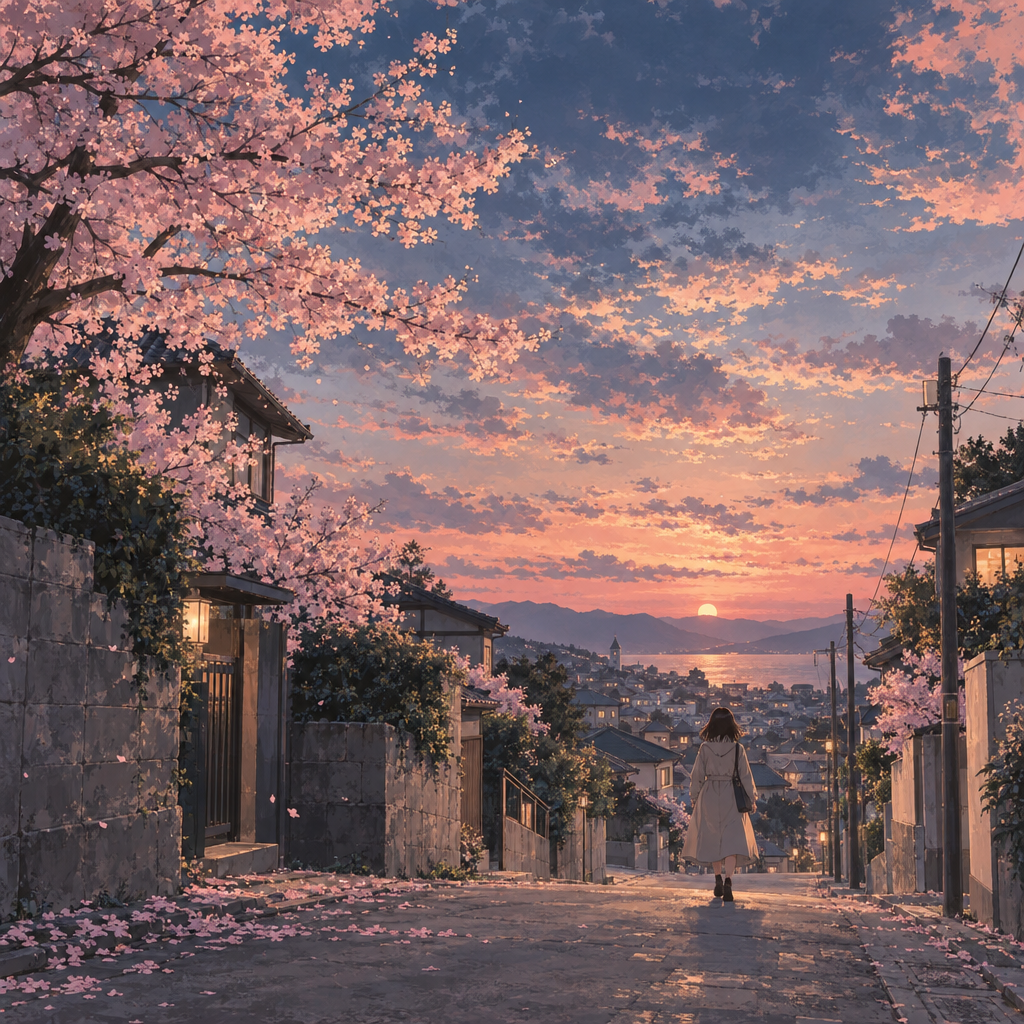 Sakura Lane Print