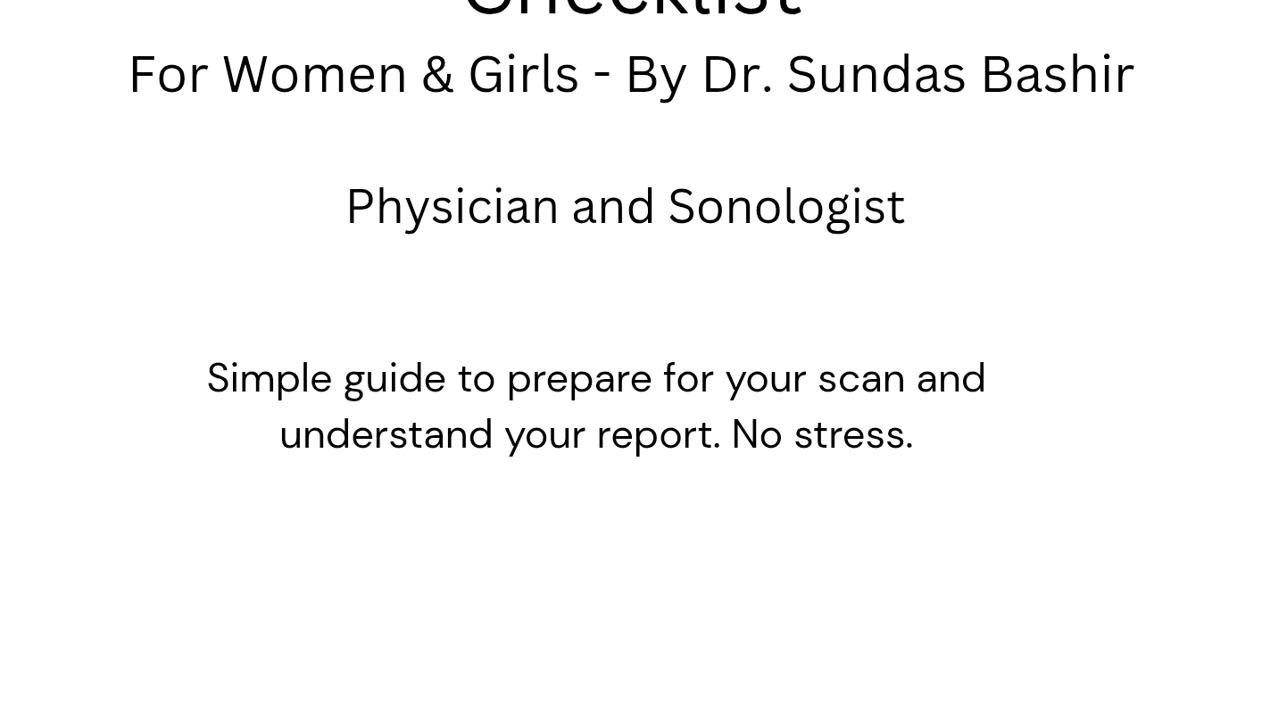 Pelvic Ultrasound Checklist 