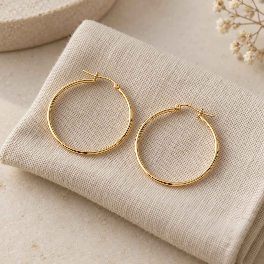 Gold Vermeil Hoop Earrings