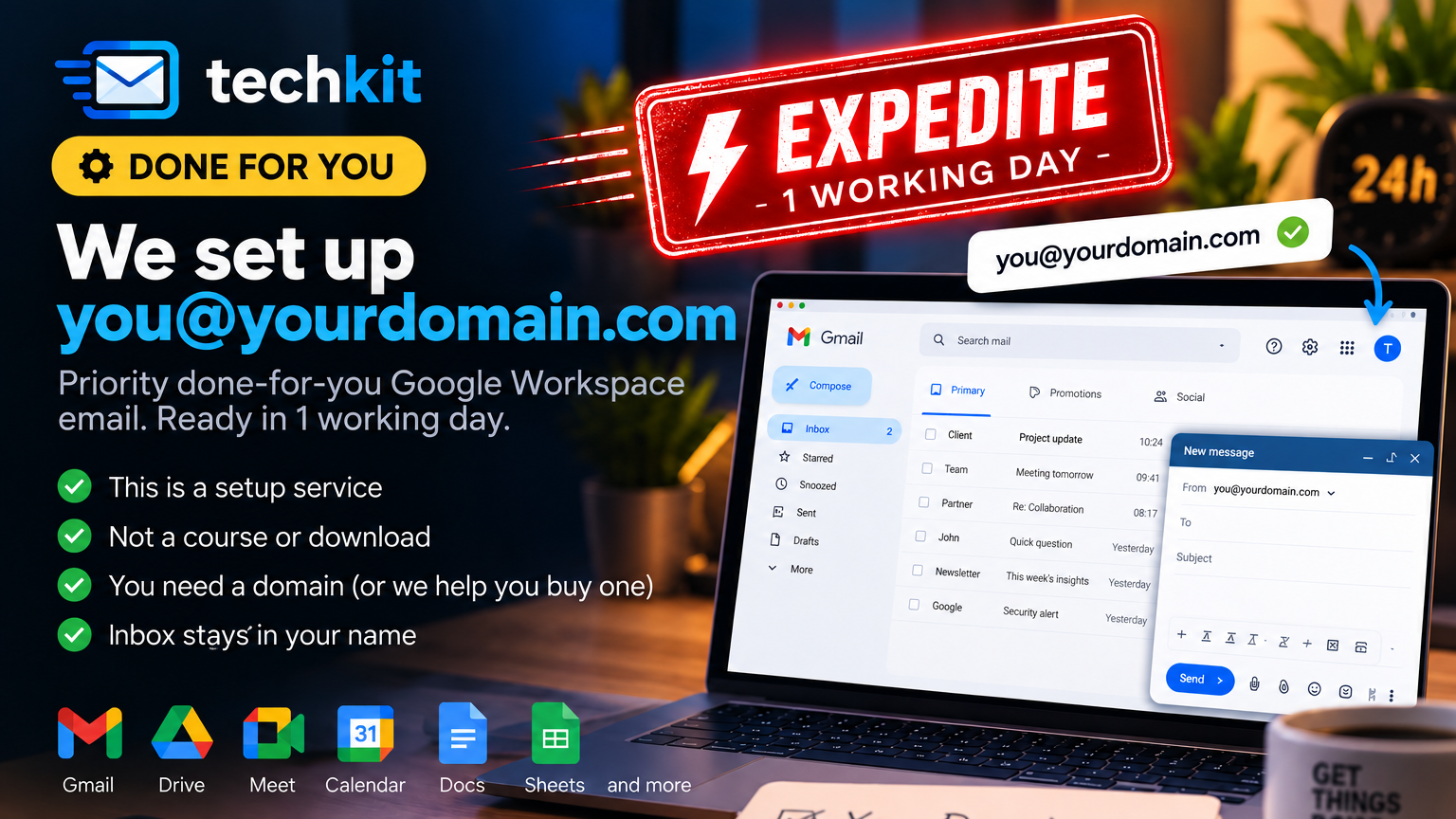 Expedite Done-For-You Email Setup
