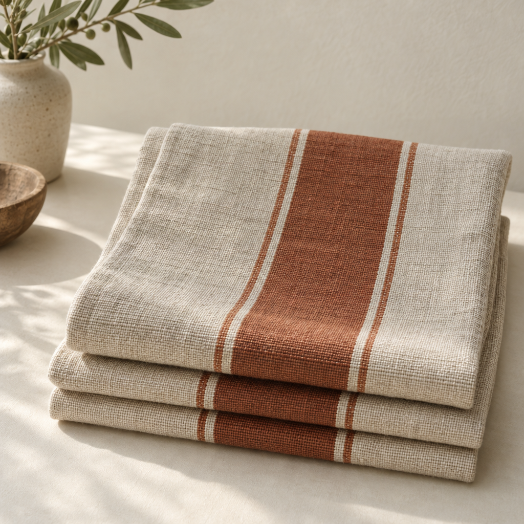 Oatmeal Linen Runner