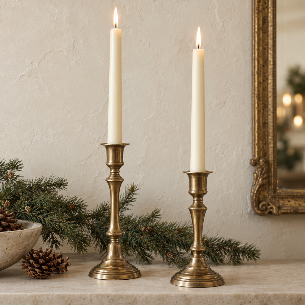 Brass Taper Candleholders