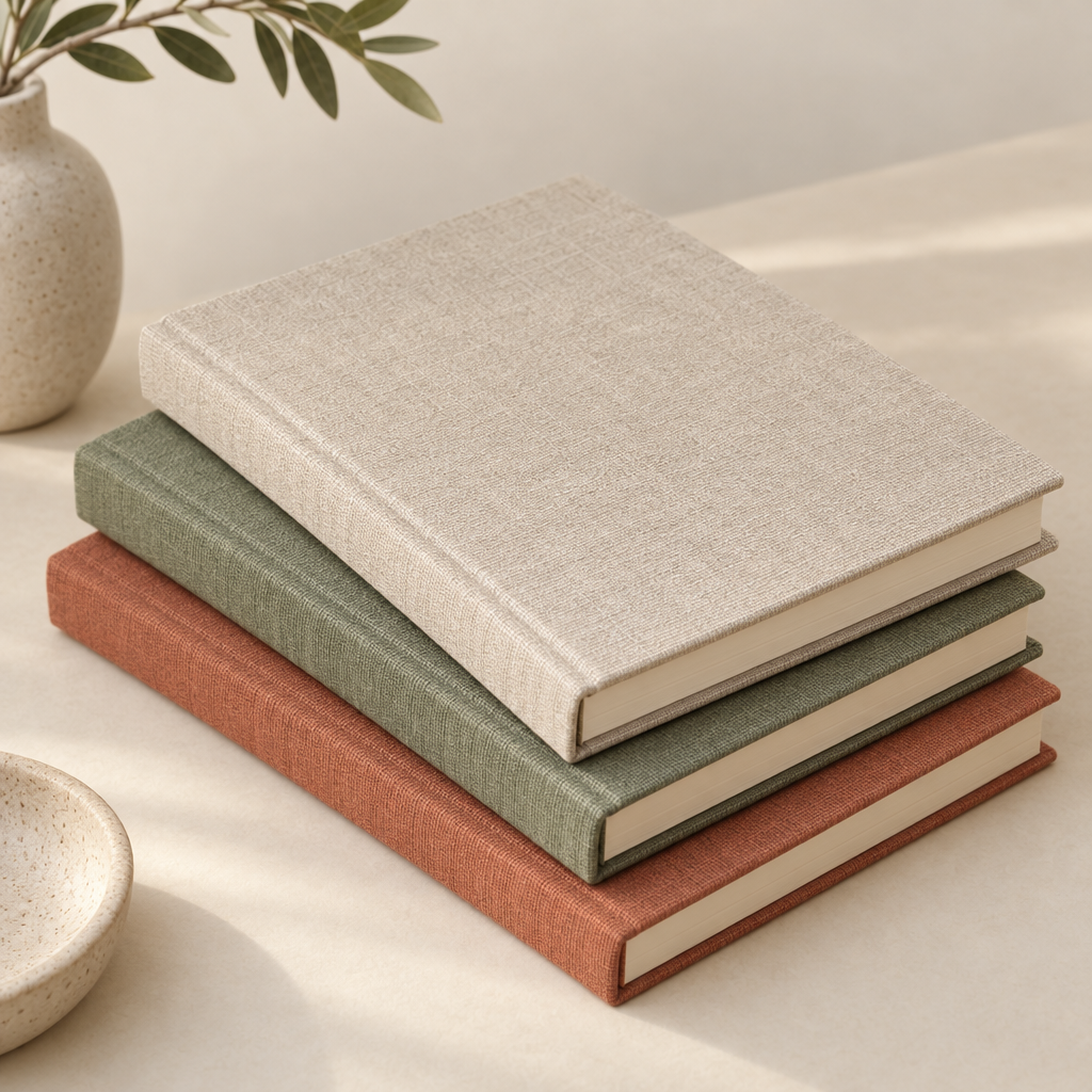 Linen Cover Notebook Set
