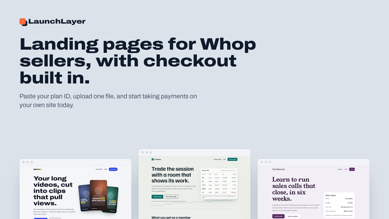 Bundle: All 3 Whop Landing Page Templates