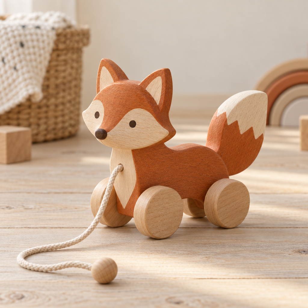 Wooden Fox Pull Toy