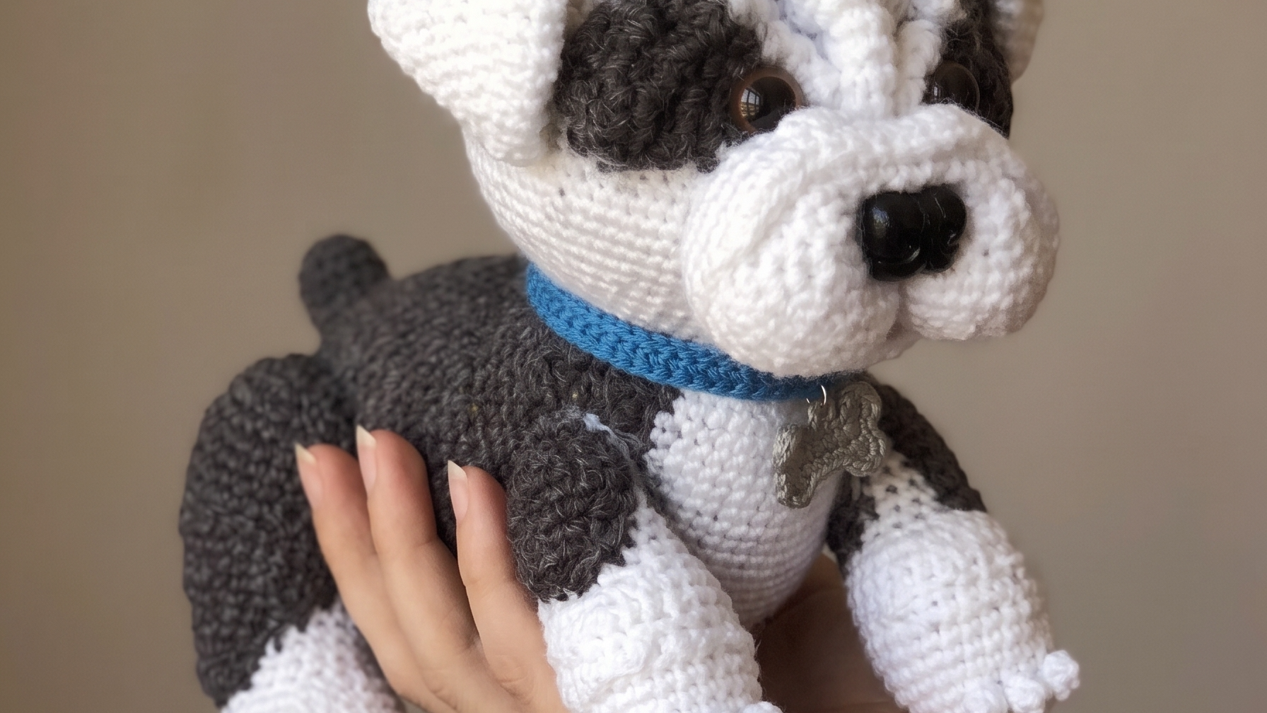 Cute Bulldog Amigurumi Crochet Pattern (PDF)