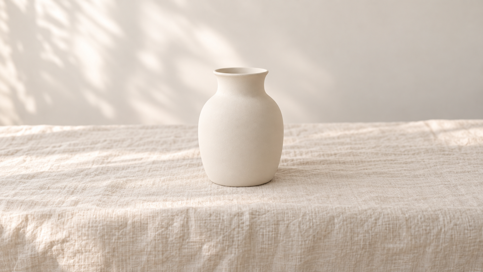 Cream Ceramic Vase