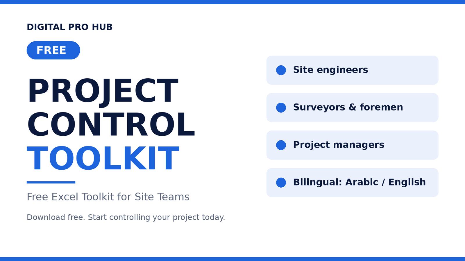 Project Control Toolkit
