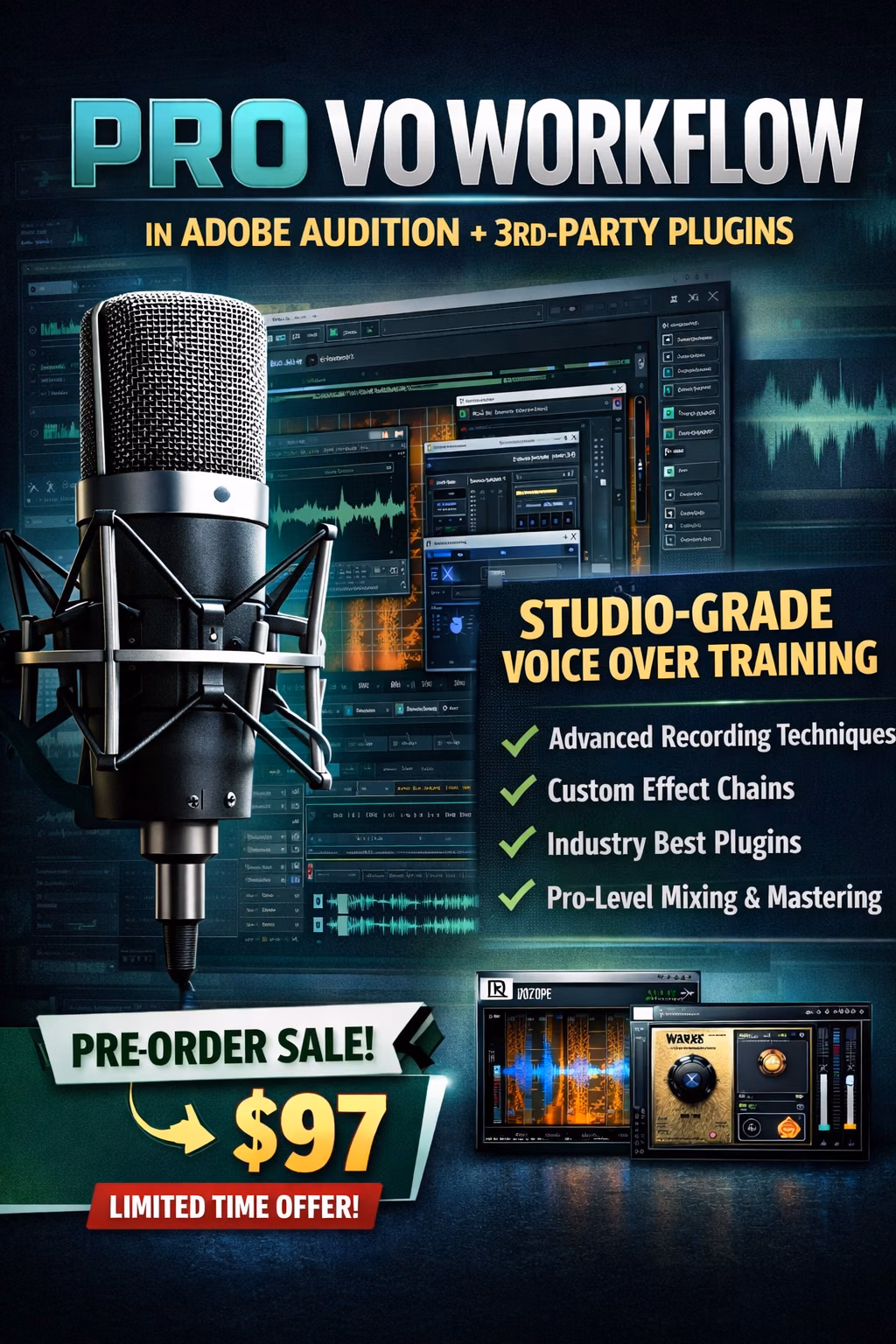 Professional Voice Over Workflow in Adobe Audition + 3rd-Party Plugins
