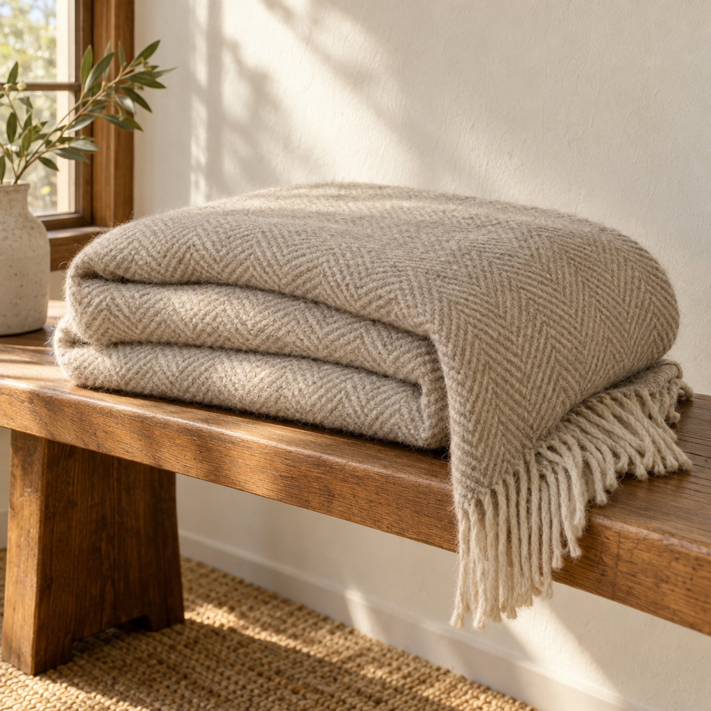 Herringbone Wool Throw