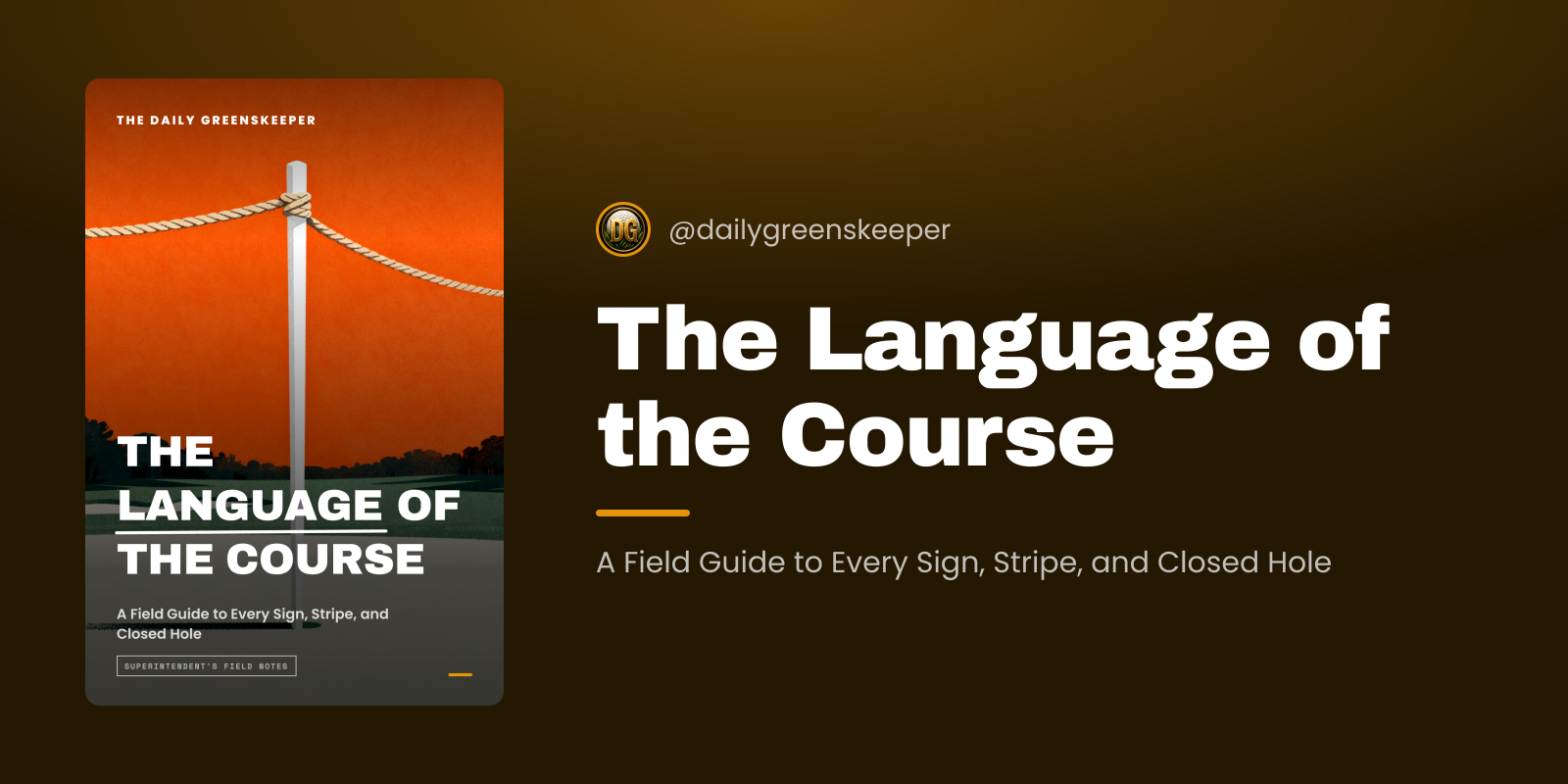 The Language of the Course