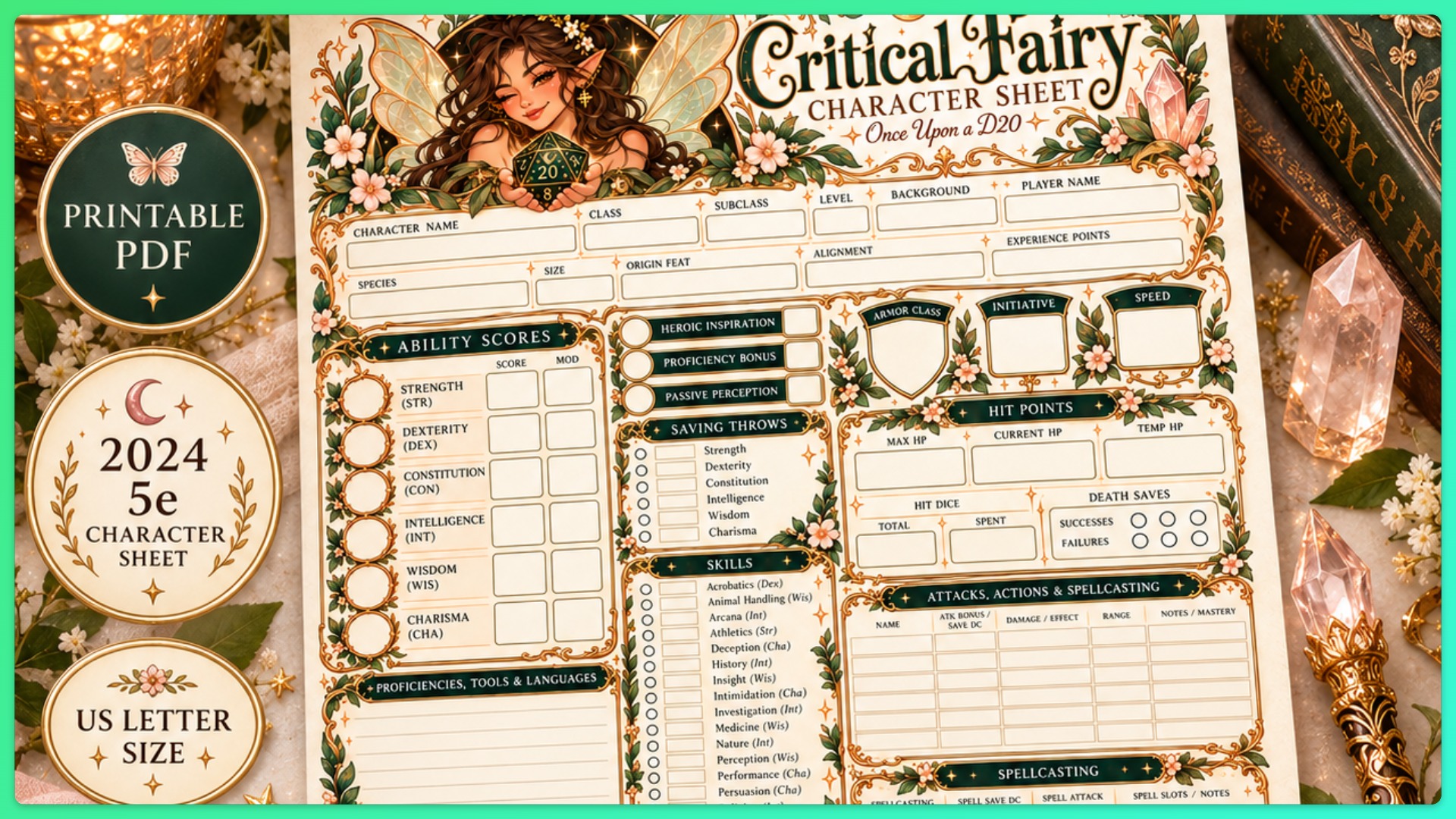 Critical Fairy D&D Character Sheet