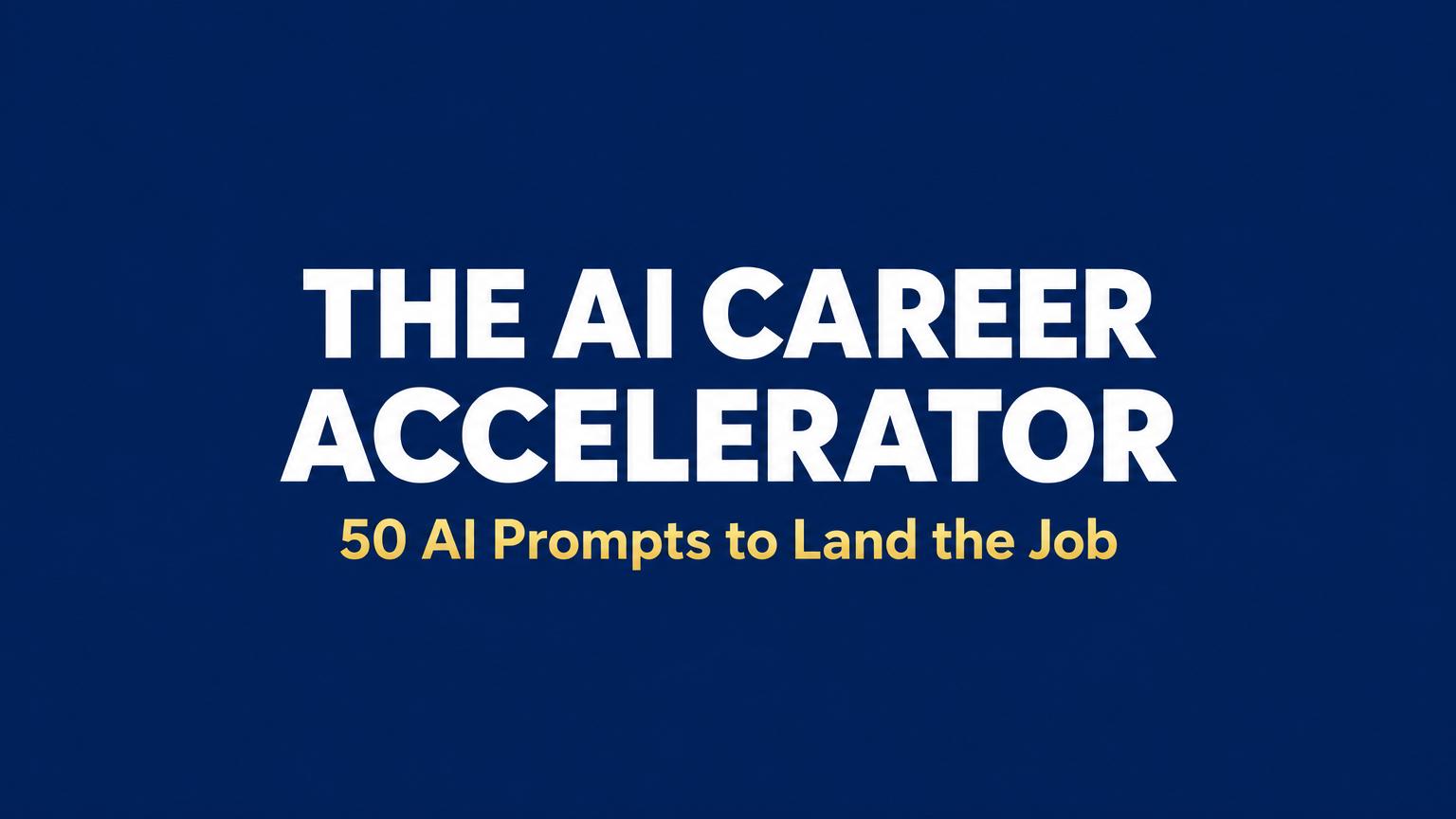 The AI Career Accelerator