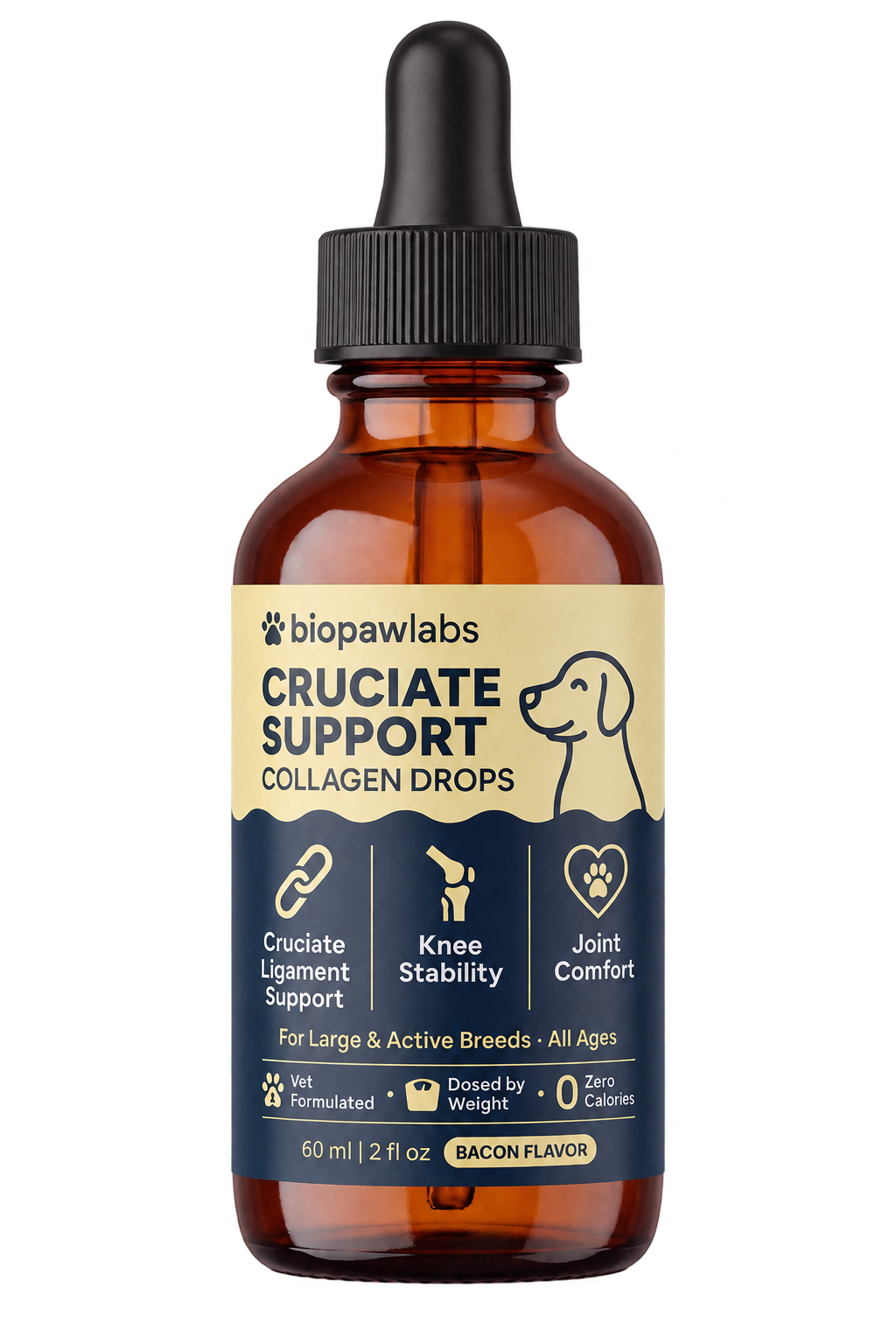 Biopawlabs Cruciate Support Collagen Drops bottle