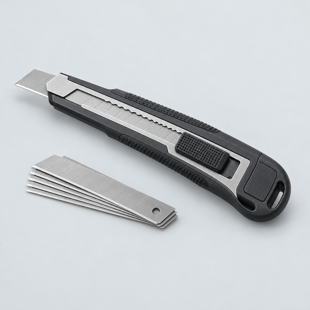 Utility Knife with Spare Blades