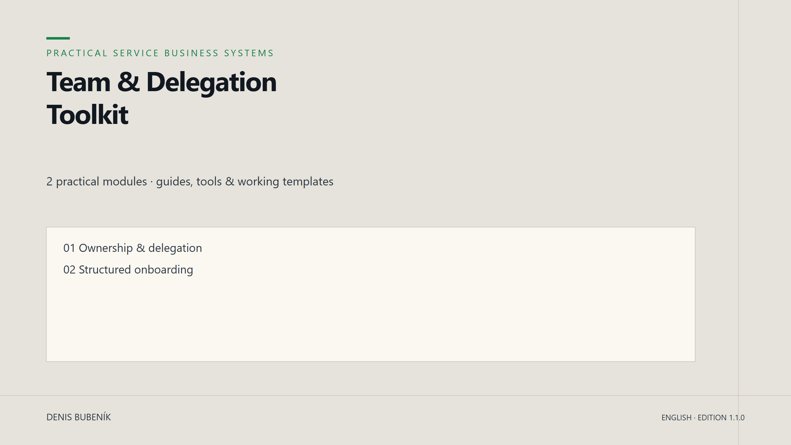 Team & Delegation Toolkit