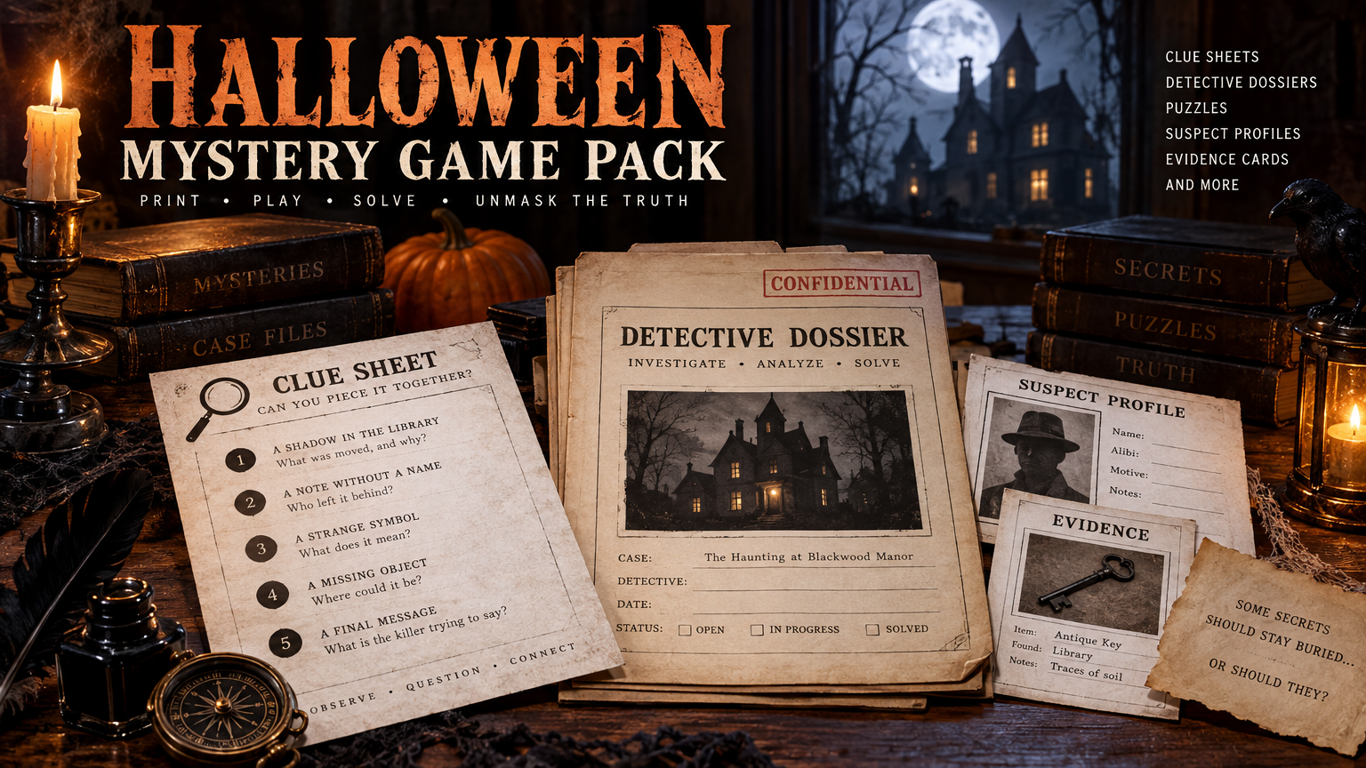 The Haunted Boardroom: Printable Halloween Mystery Kit