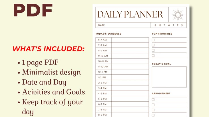 Minimalist Daily Routine Tracker PDF