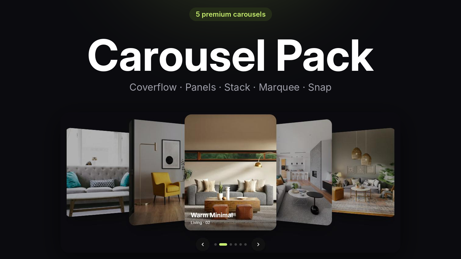 Carousel Pack — 5 Premium Framer Carousels