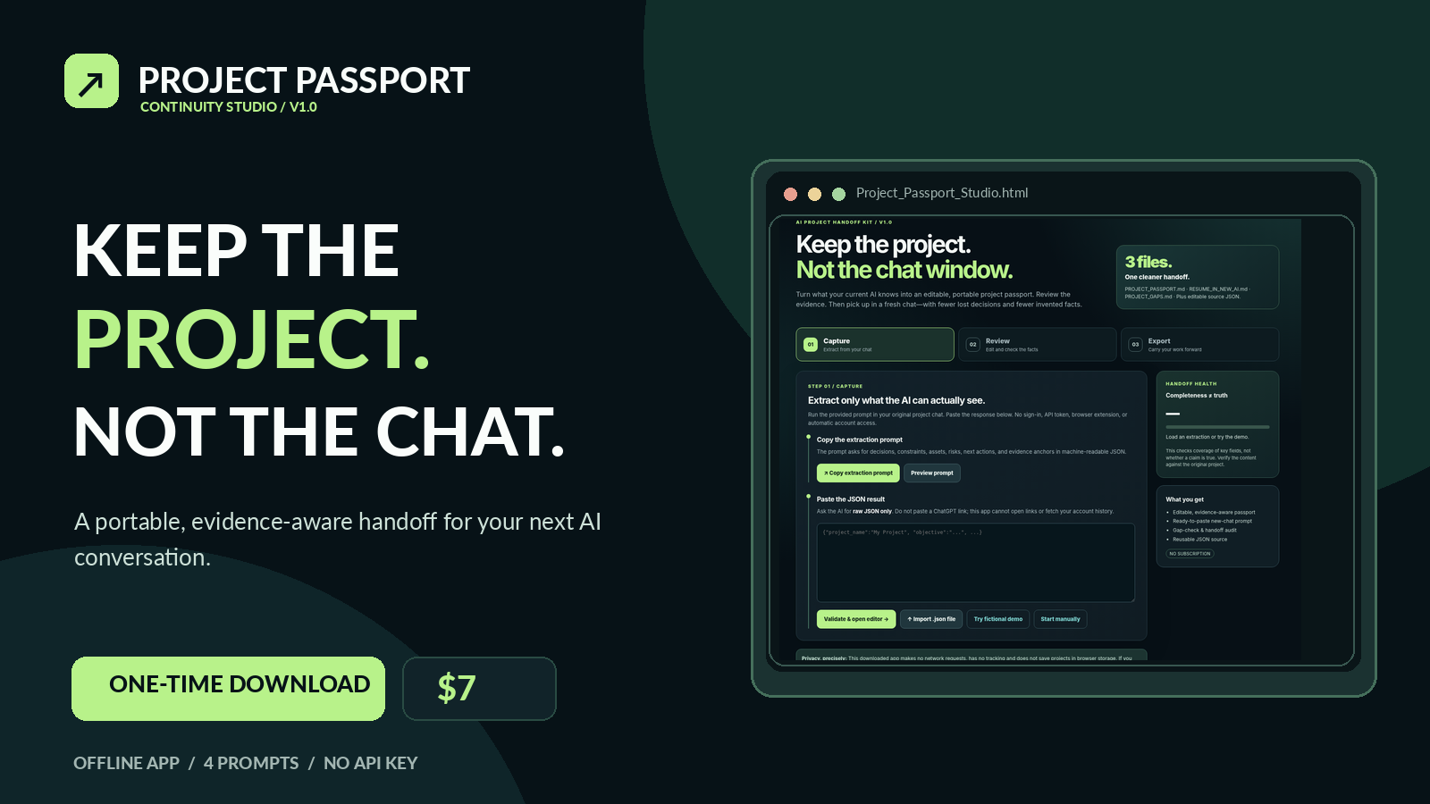 Project Passport — AI Handoff Kit