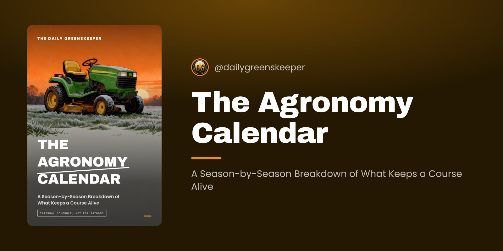 The Agronomy Calendar