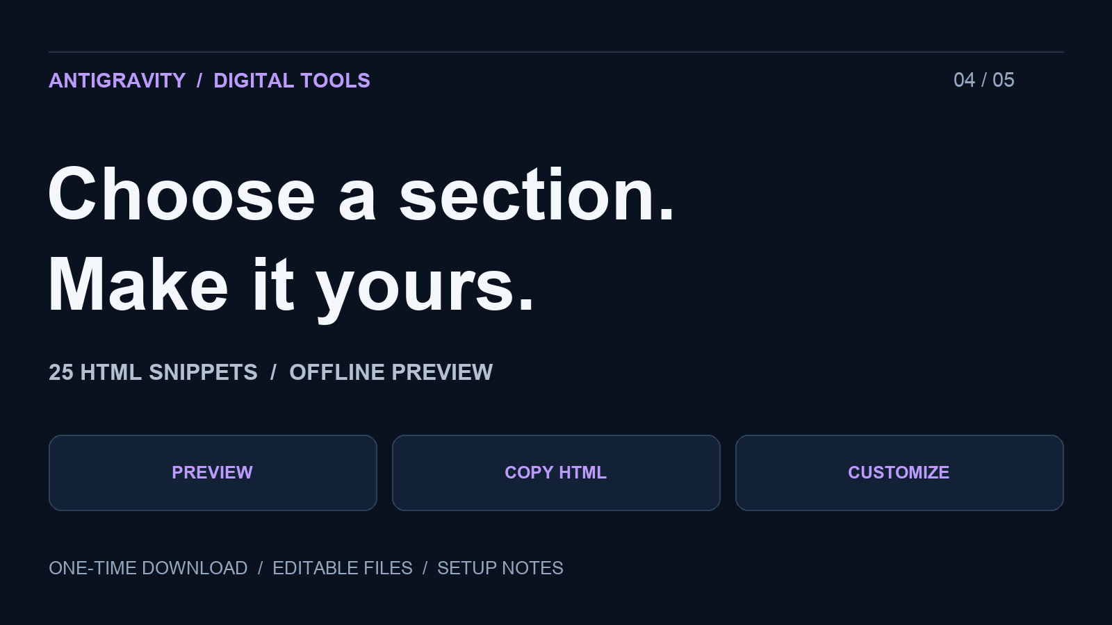 Tailwind SaaS Sections — 25 Snippets
