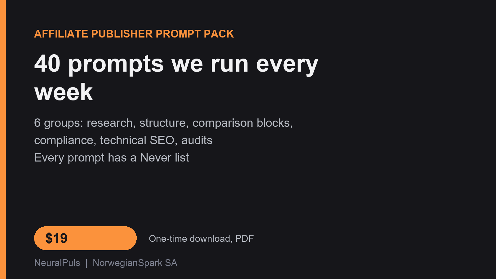 Affiliate Publisher Prompt Pack