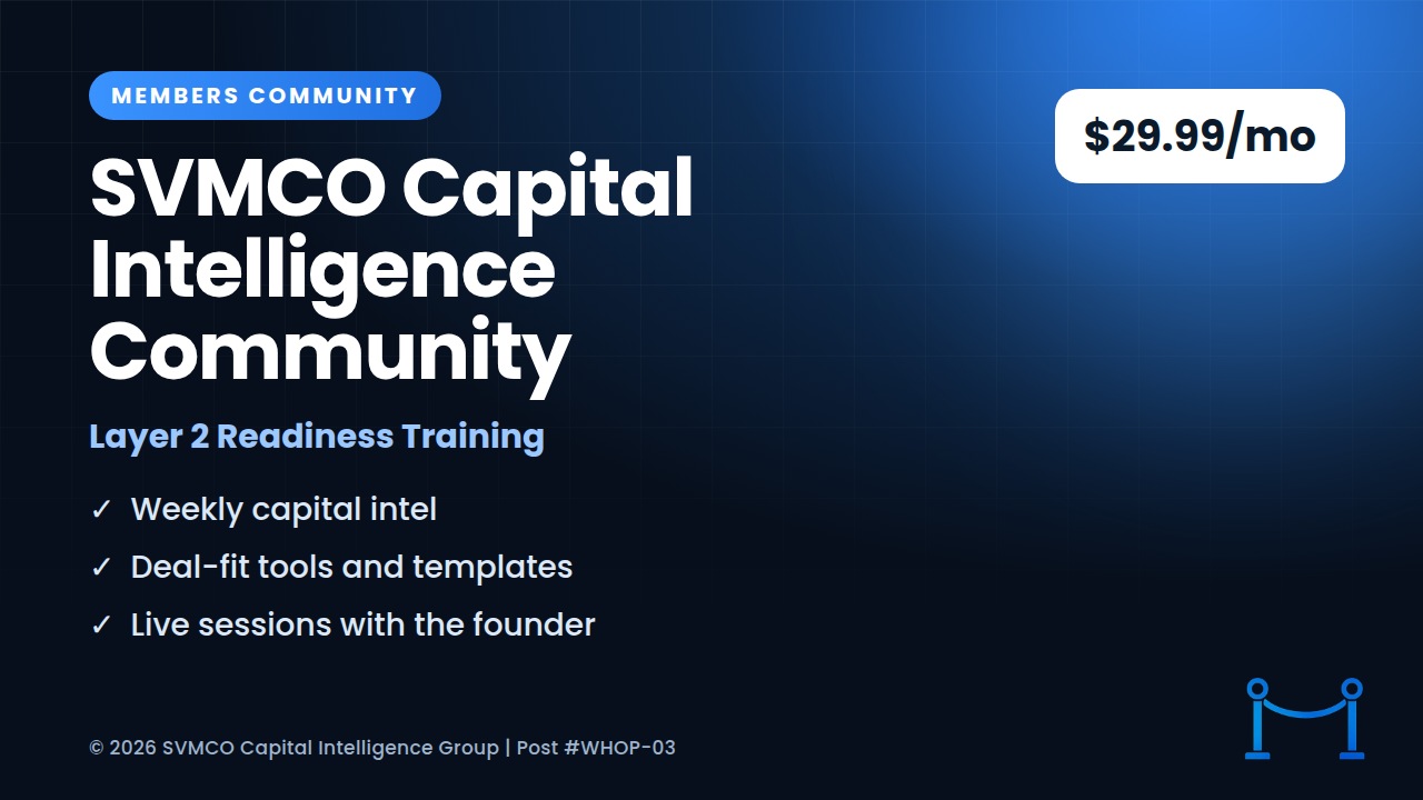 SVMCO Capital Intelligence Community