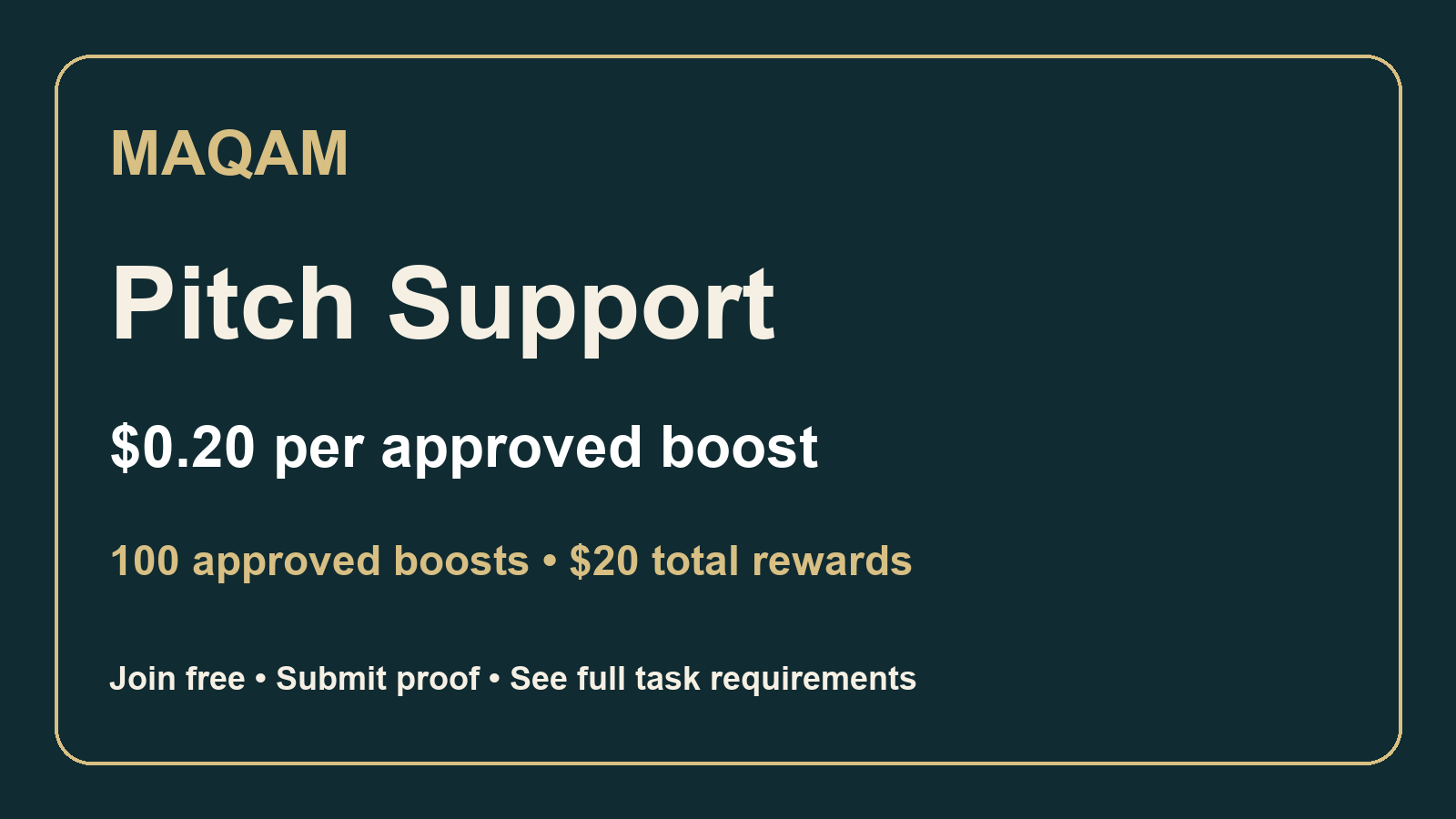 Maqam Pitch Support