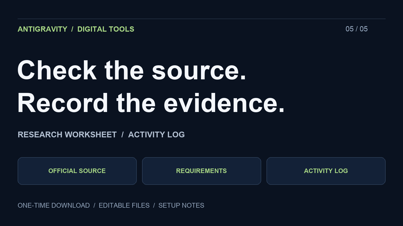 Protocol Research Tracker — Markdown & CSV