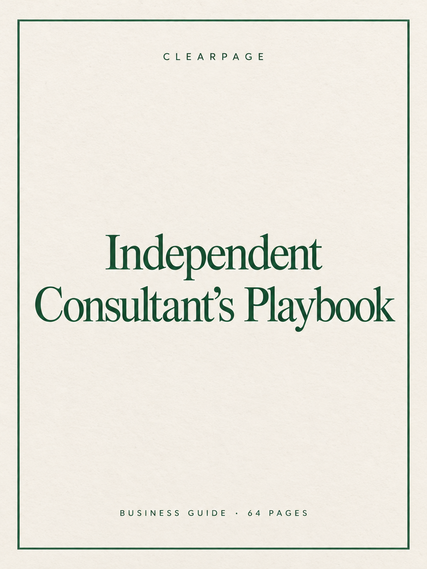 Independent Consultant's Playbook