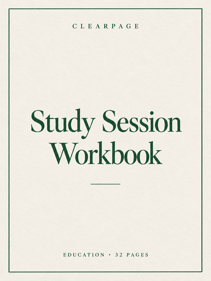 Study Session Workbook