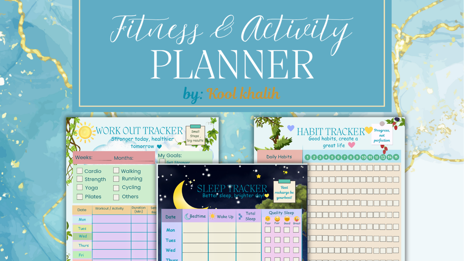 Fitness & Activity Planner | Workout, Habit & Sleep Tracker