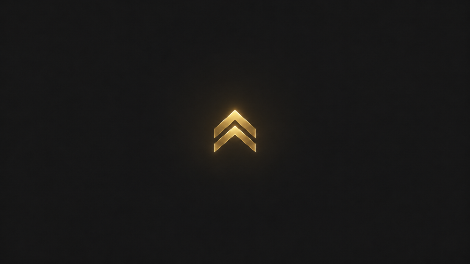 Gold chevron mark on a dark field