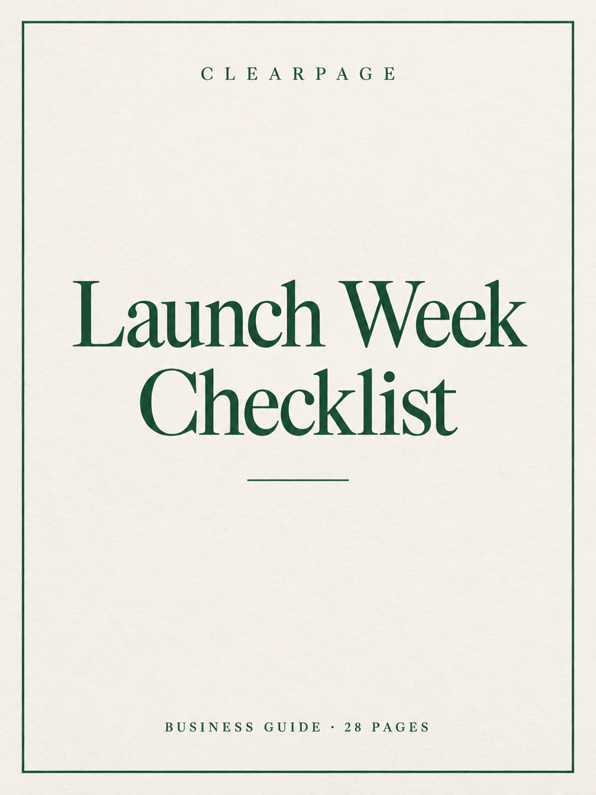 Launch Week Checklist