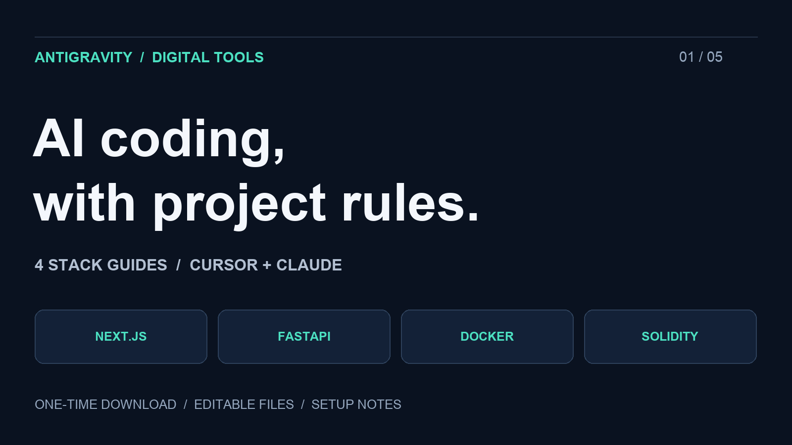 AI Coding Rules Kit — 4 Stack Guides