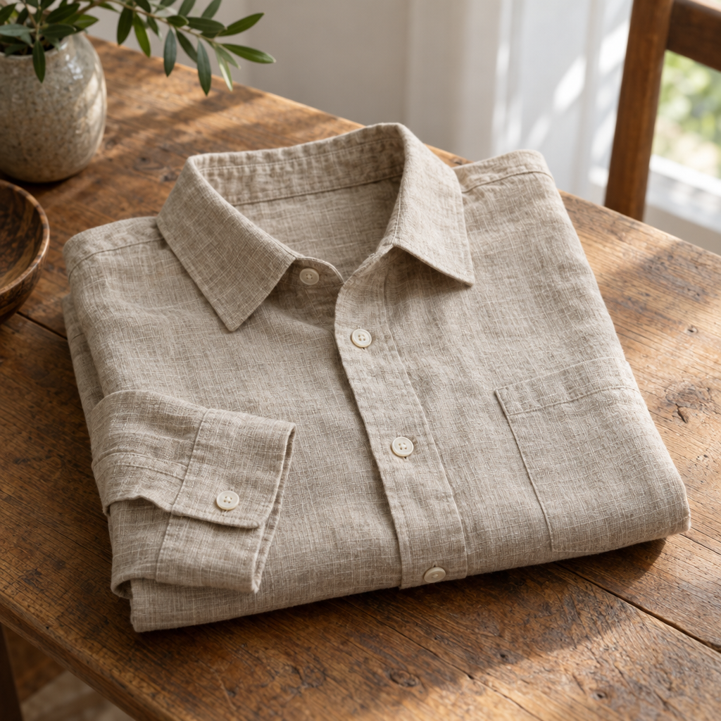 Sand Linen Overshirt