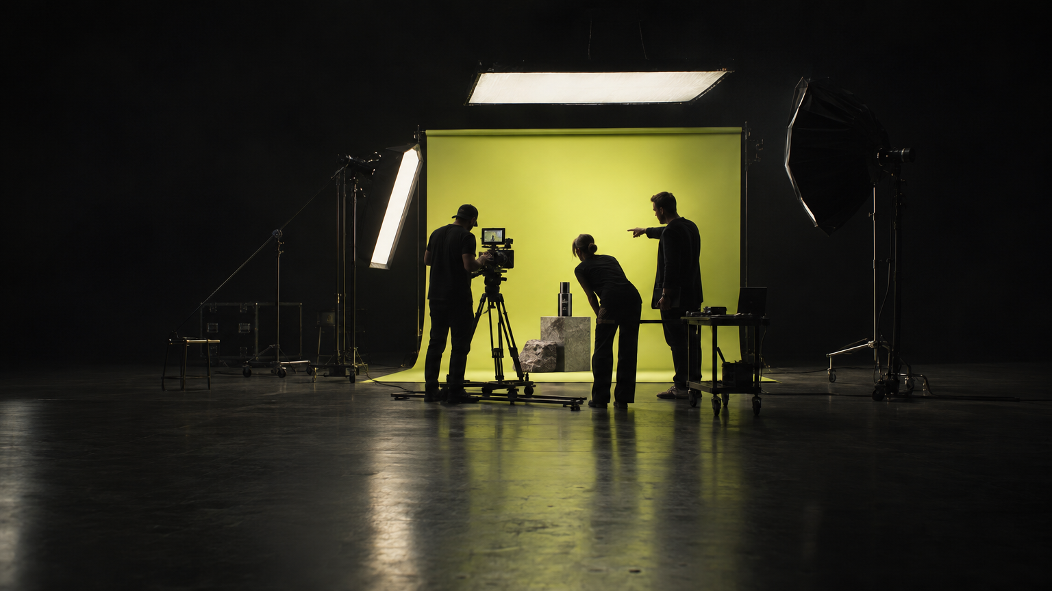 Night production still from a Rivet social shoot