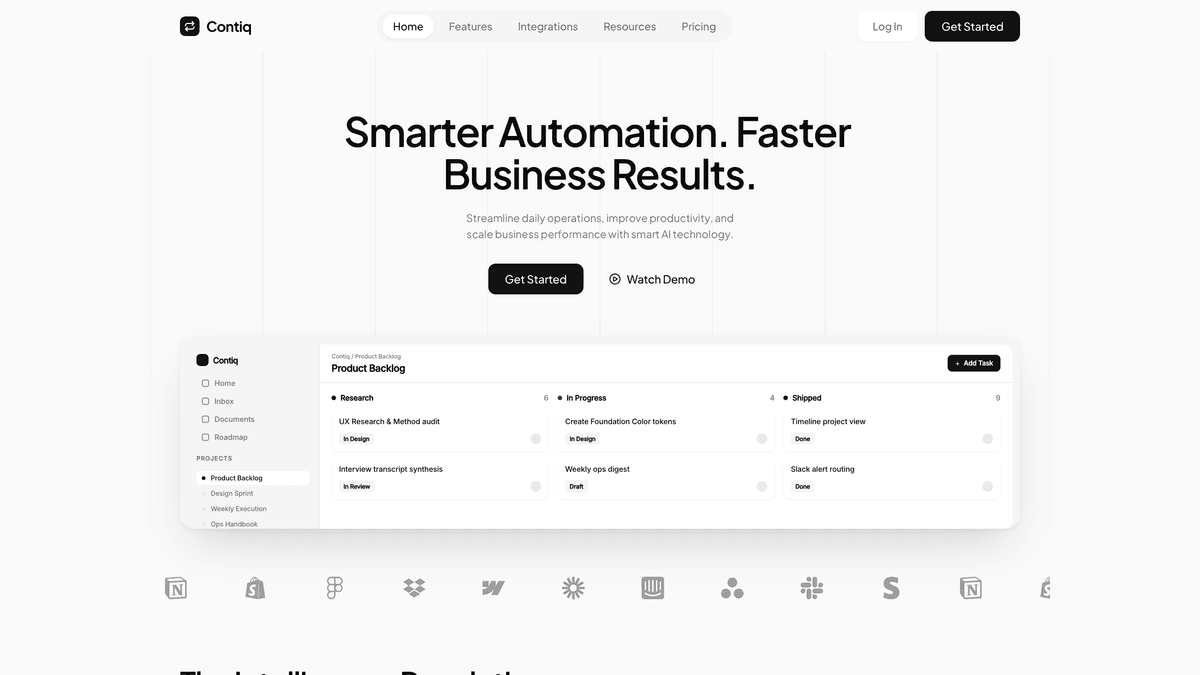 Prebuilt Framer Template - AI Automation