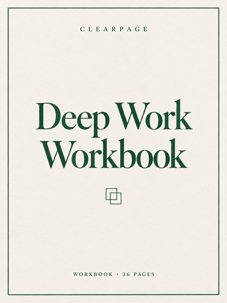 Deep Work Workbook